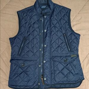 Polo by Ralph Lauren Men's Blue Quilted Vest  NAVY BLUE L